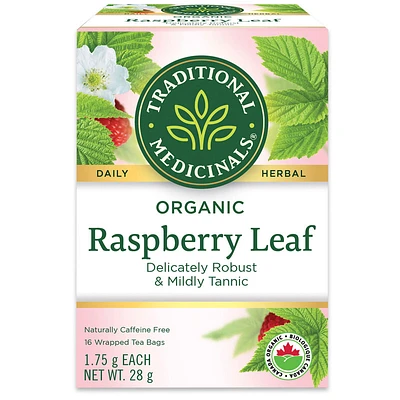 Traditional Medicinals Organic Wrapped Tea Bags - Raspberry Leaf - 16's