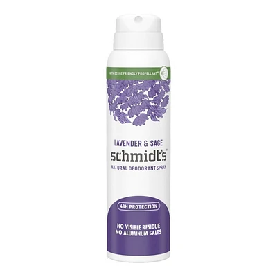 Schmidt's Natural Deodorant Spray - Lavender and Sage - 91g