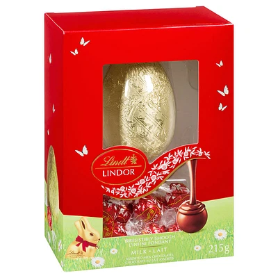 Lindt Lindor Easter Egg Milk Chocolates - Assorted - 215g