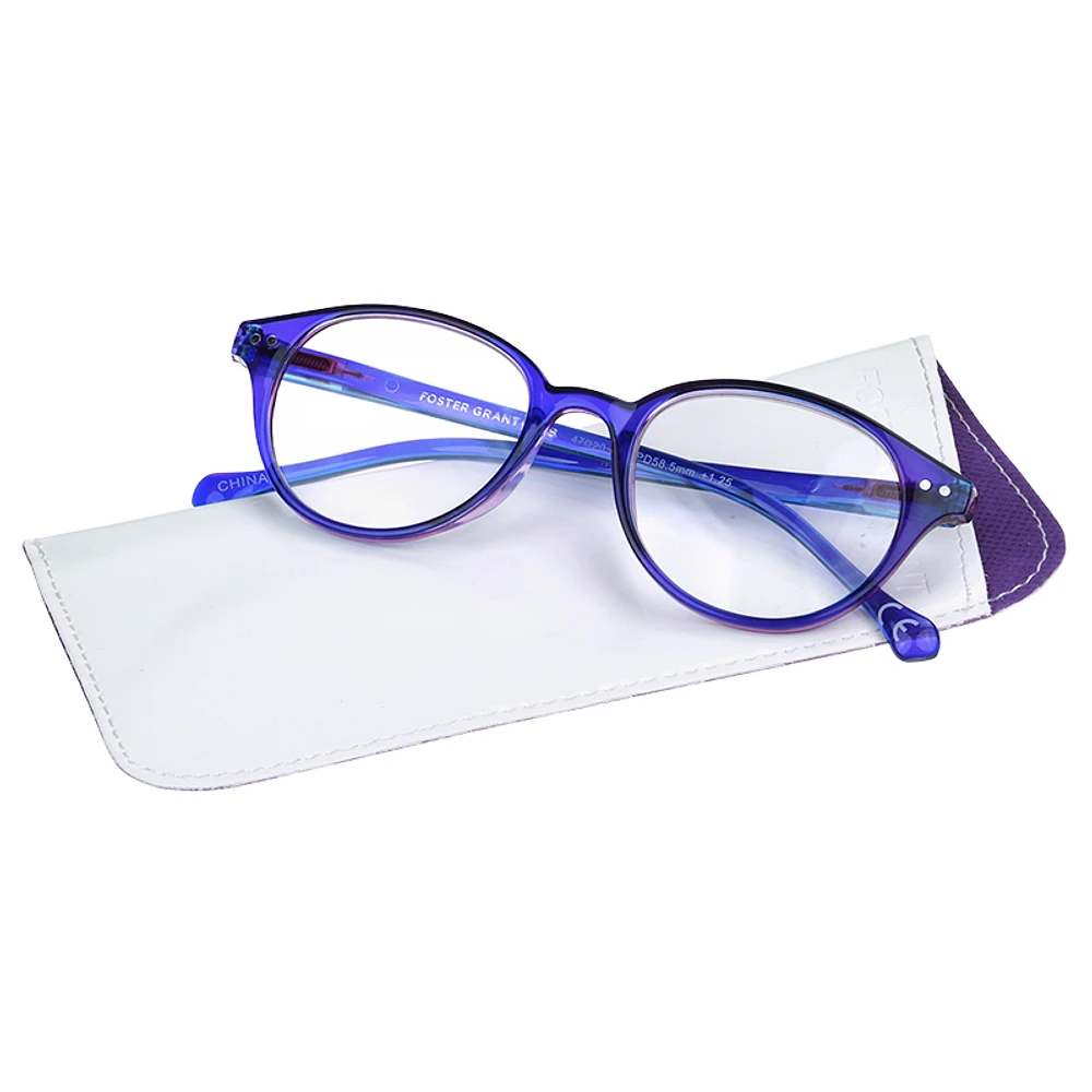 Foster Grant Hallie Women's Reading Glasses - Purple