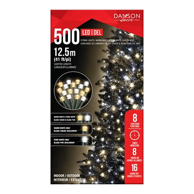 Danson Decor LED String Lights - Warm White/Pure White - 12.5m - 500 Lights