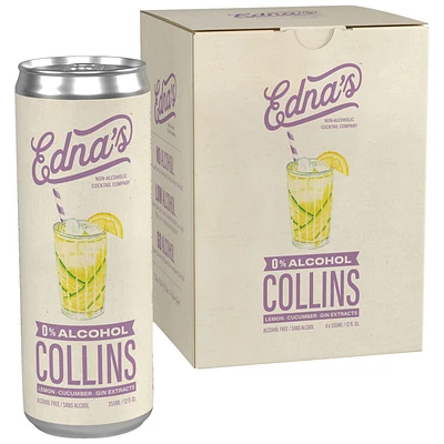 Edna's Collins Non-Alcoholic Cocktail - 4x355ml