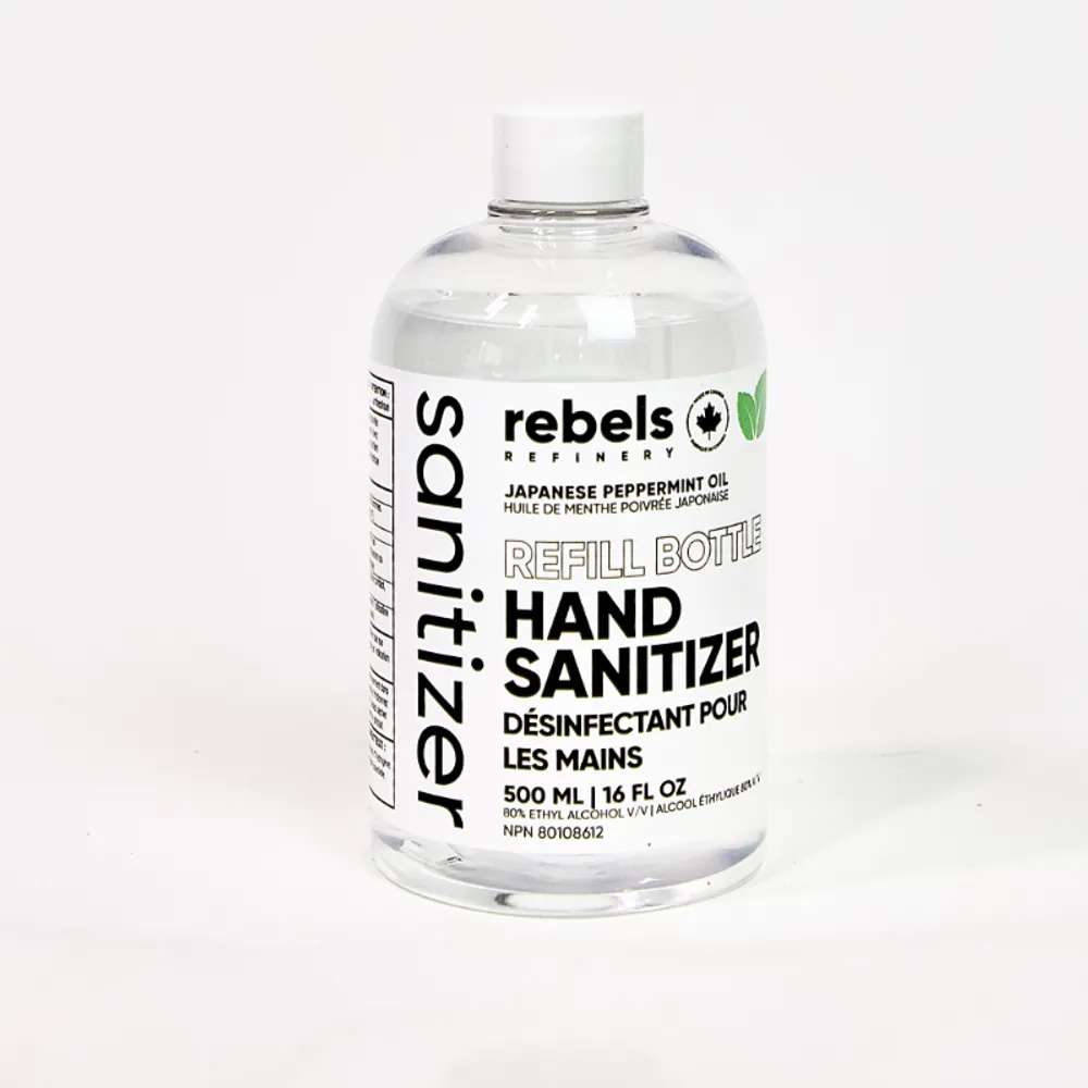 Rebels Refinery Refill Bottle Hand Sanitizer - Japanese Mint - 500ml