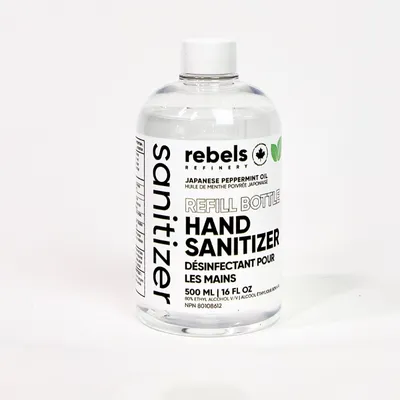 Rebels Refinery Refill Bottle Hand Sanitizer - 500ml - Japanese Mint