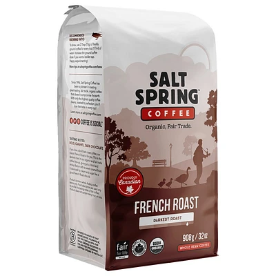 Salt Spring Coffee - French Roast Darkest Roast - Whole Bean - 908g