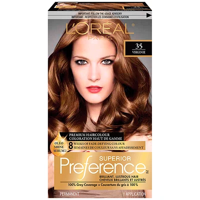 L'Oreal Superior Preference Fade-Defying Colour & Shine System - 35 Medium Golden Brown