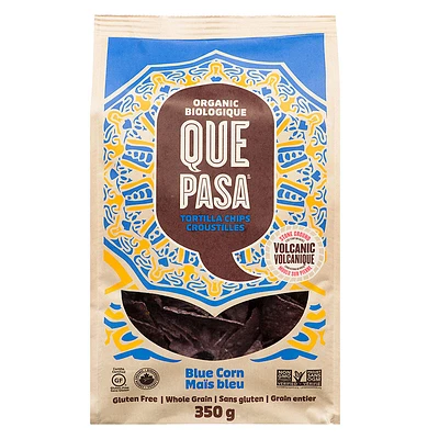 Que Pasa Organic Tortilla Chips - Blue Corn - 350g