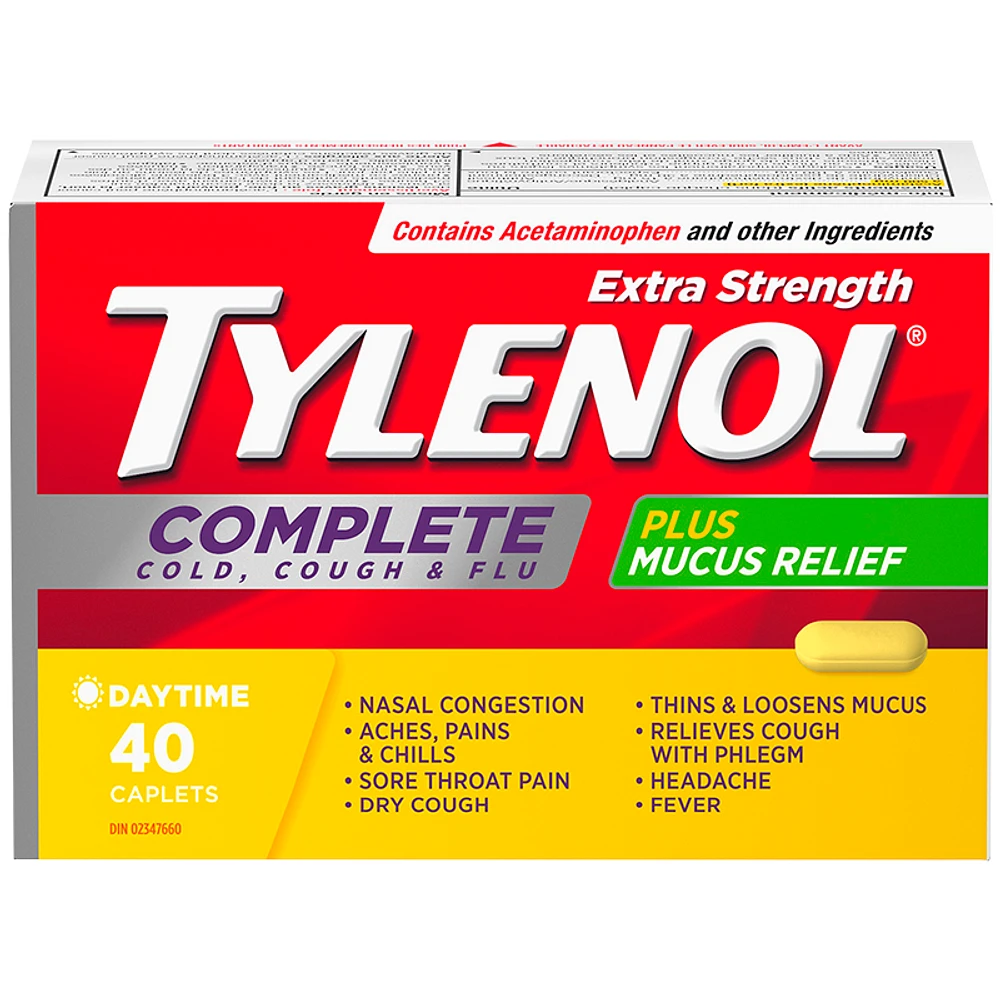 Tylenol* Complete Extra-Strength Cold, Cough & Flu Caplets - 40s� �