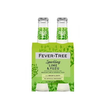 Fever-Tree Sparkling Soda - Lime and Yuzu - 4x200ml