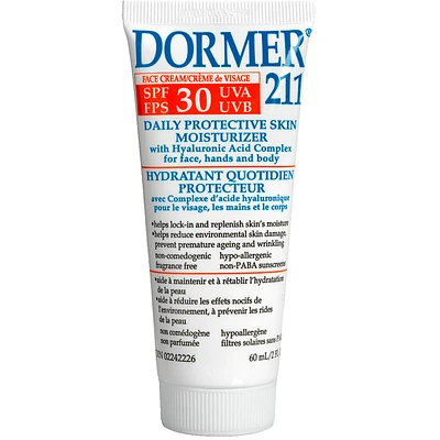 Dormer 211 Daily Protective Skin Moisturizer - SPF 30 - 60ml