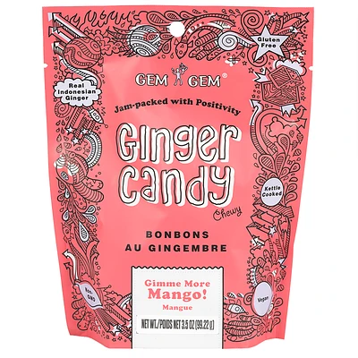 Gem Gem Ginger Candy - Gimme More Mango - 99g