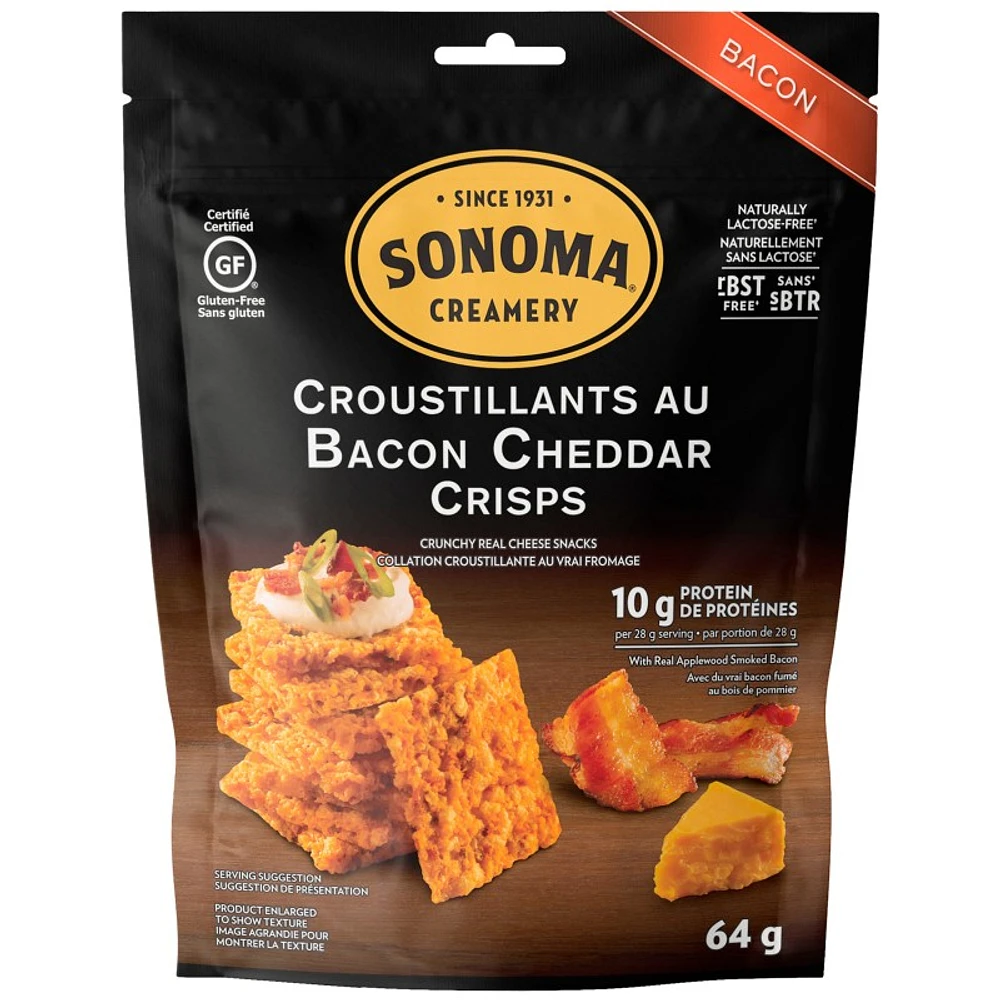 Sonoma Bacon Cheddar Cheese Crisps - 64g