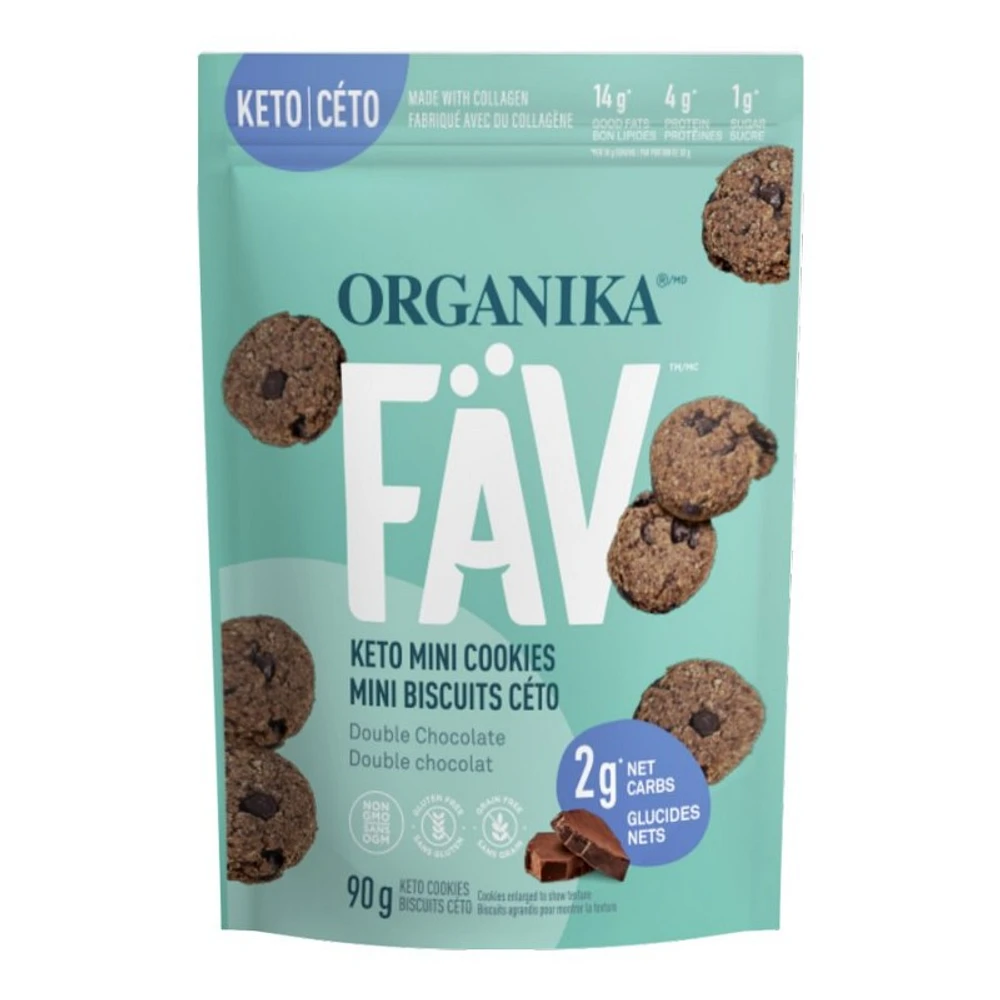 Organika FAV Keto Mini Cookies - Double Chocolate - 90g