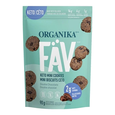 Organika FAV Keto Mini Cookies - Double Chocolate - 90g