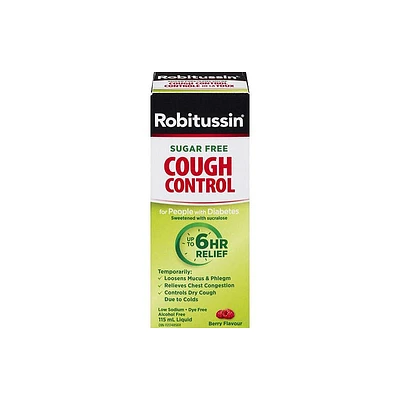 Robitussin DM Cough Control for People with Diabetes - 115ml