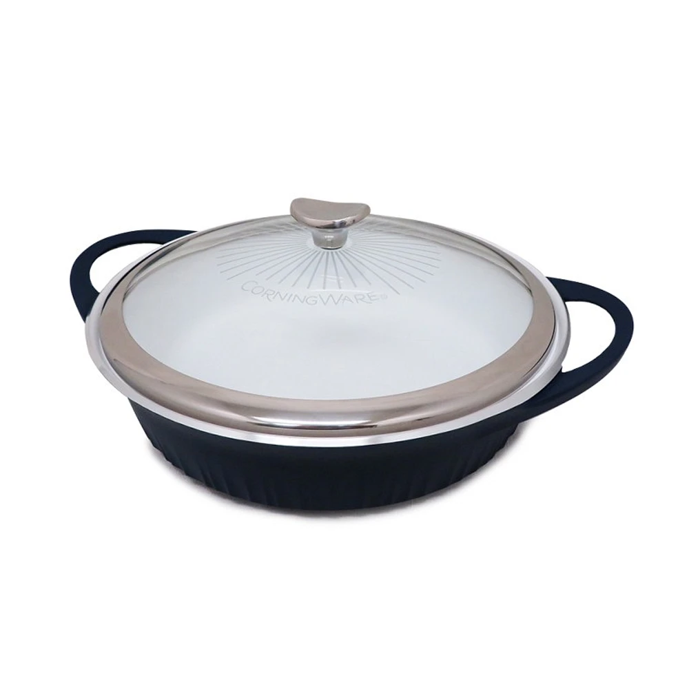 Corningware Non-Stick Braiser - Navy Blue - 4 Quart