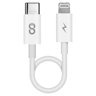 LOGiiX Sync and Charge 30cm Lightning Cable for Apple iPad/iPhone/iPod - White - LGX13169