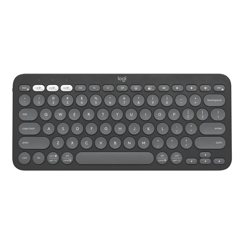 Logitech Pebble Keys 2 K380s Wireless Keyboard - Tonal Graphite - 920-011775