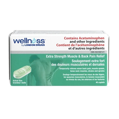 Wellness by London Drugs Extra Strength Muscle & Back Relief  - 40s
