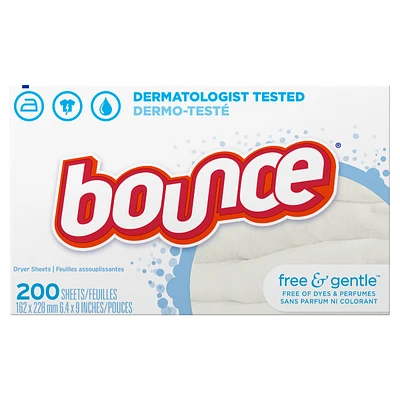 Bounce Free Sheets Fabric Softener - Free and Gentle - 200s