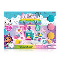 DreamWorks Gabby's Dollhouse Cakey Cat Dough Kitchen - 3 Colours - 50g - 14.6 x 2.5 x 10 Inches