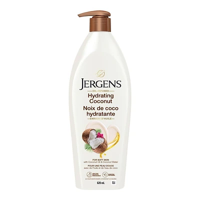 Jergens Oil Infused Hydrating Coconut Lotion - Coconut Oil & Coconut Water - 620ml