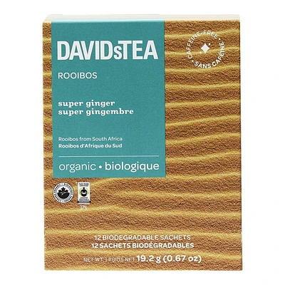 DAVIDsTEA Rooibos Tea - Super Ginger - 12's