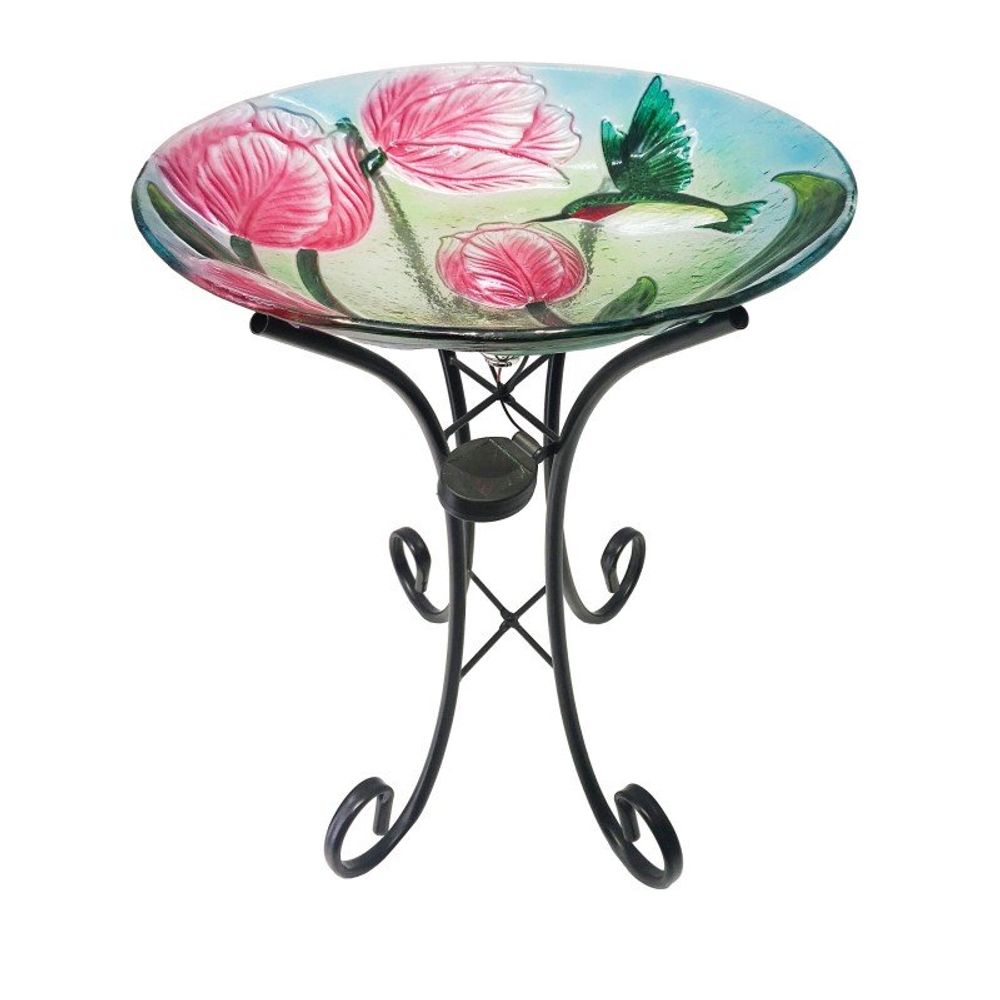 Collection by London Drugs Solar Birdbath - Peacock