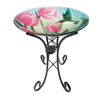 Collection by London Drugs Solar Birdbath - Peacock