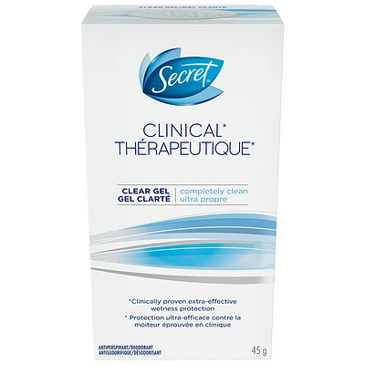 Secret Clinical Completely Cleans Antiperspirant - Clear Gel - 45g