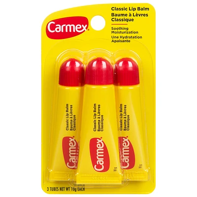 Carmex Classic Lip Balm Tube - 3 x 10g