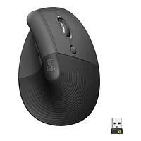 Logitech Lift Vertical Ergonomic Wireless Mouse - Graphite - 6876946