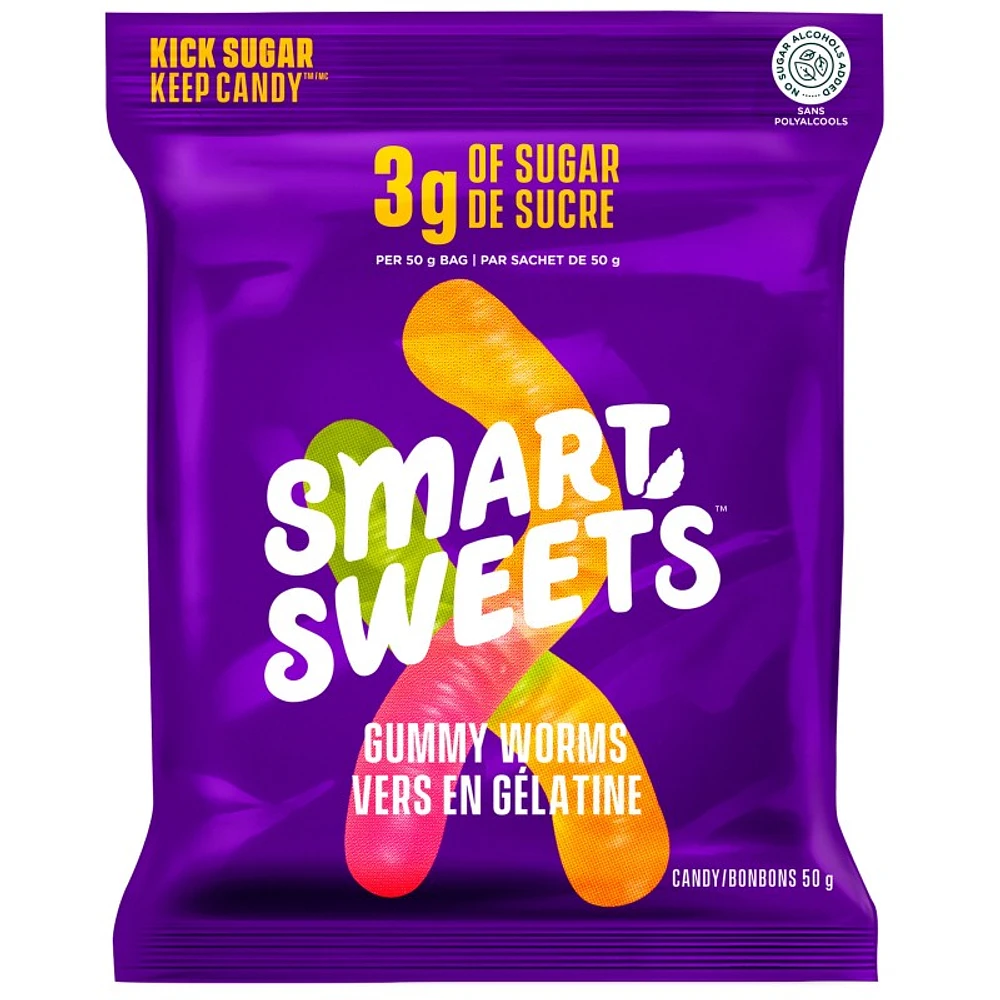 Smart Sweets Gummy Worms - 50g