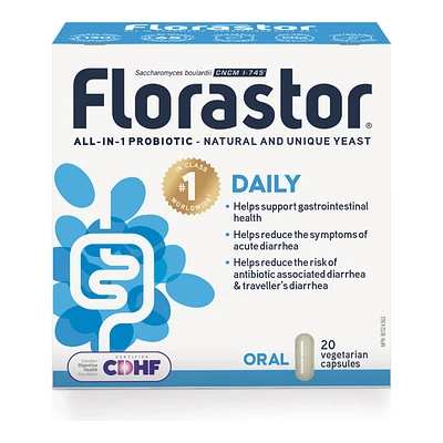 Florastor Daily Probiotic Vegetarian Capsules