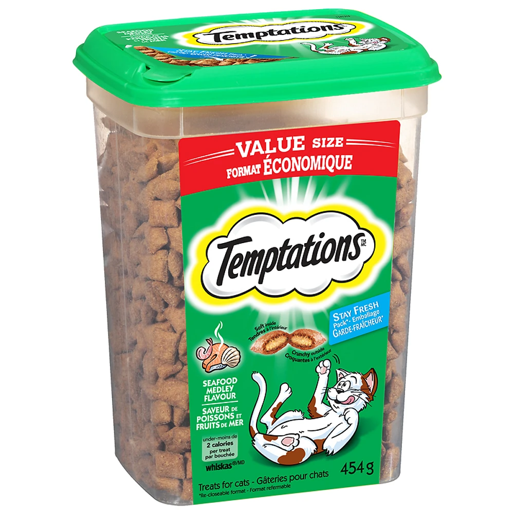 Whiskas Temptations Cat Treats - Seafood Medley - 454g