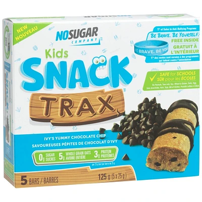 No Sugar Kids Snack Trax Chocolate Chip - 5 bars