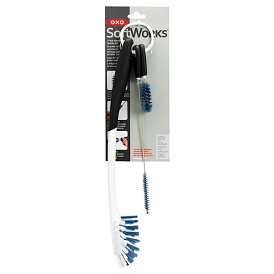 Oxo Softworks Bottle Cleaning Set - Black/White