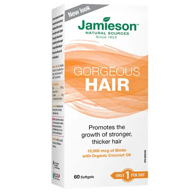 Jamieson Gorgeous Hair with Organic Coconut Oil - 60s