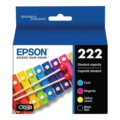 Epson 222 Multipack Ink Cartridge - Black/Yellow/Cyan/Magenta - T222120-BCS