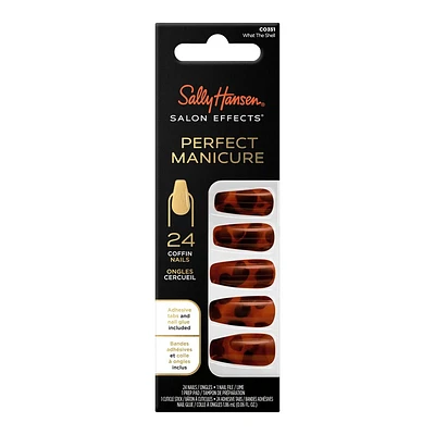 Sally Hansen Salon Effects Perfect Manicure False Nails Kit - Coffin - What the Shell (351) - 24's