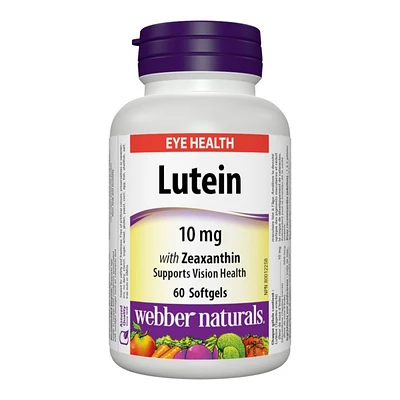 Webber Naturals Lutein with Zeaxanthin Softgels - 60's