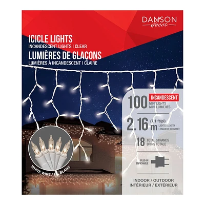 Danson Decor Icicle Lights - 2.16m - 100 Lights