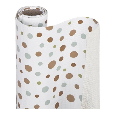 Smart Design Bonded Grip Shelf Liner - Dizzy Dots Cream - 30cm x 3.1m