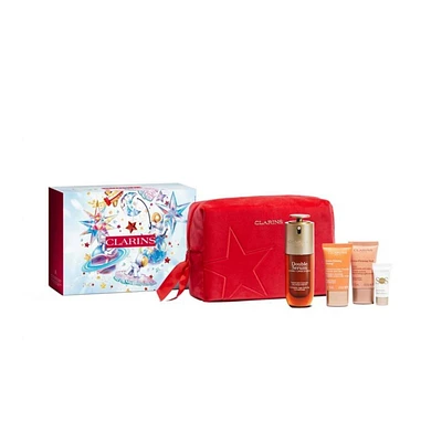 Clarins Double Serum & Extra-Firming Skin Care Gift Set - 4 piece