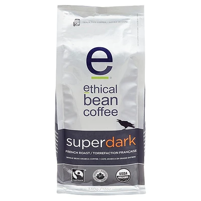 Ethical Bean Coffee - Super Dark French Roast - Whole Bean