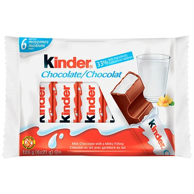 Kinder Chocolate Individually Wrapped Bars - 6's/126g