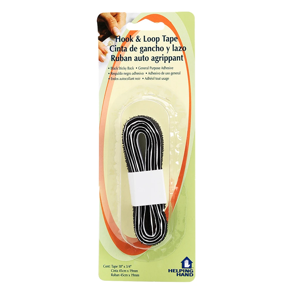 Helping Hand Hook & Loop Tape - Black