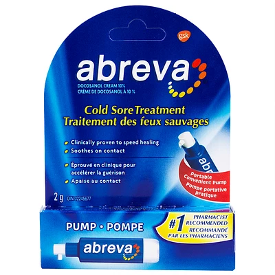 Abreva Cold Sore Treatment Pump - 2g
