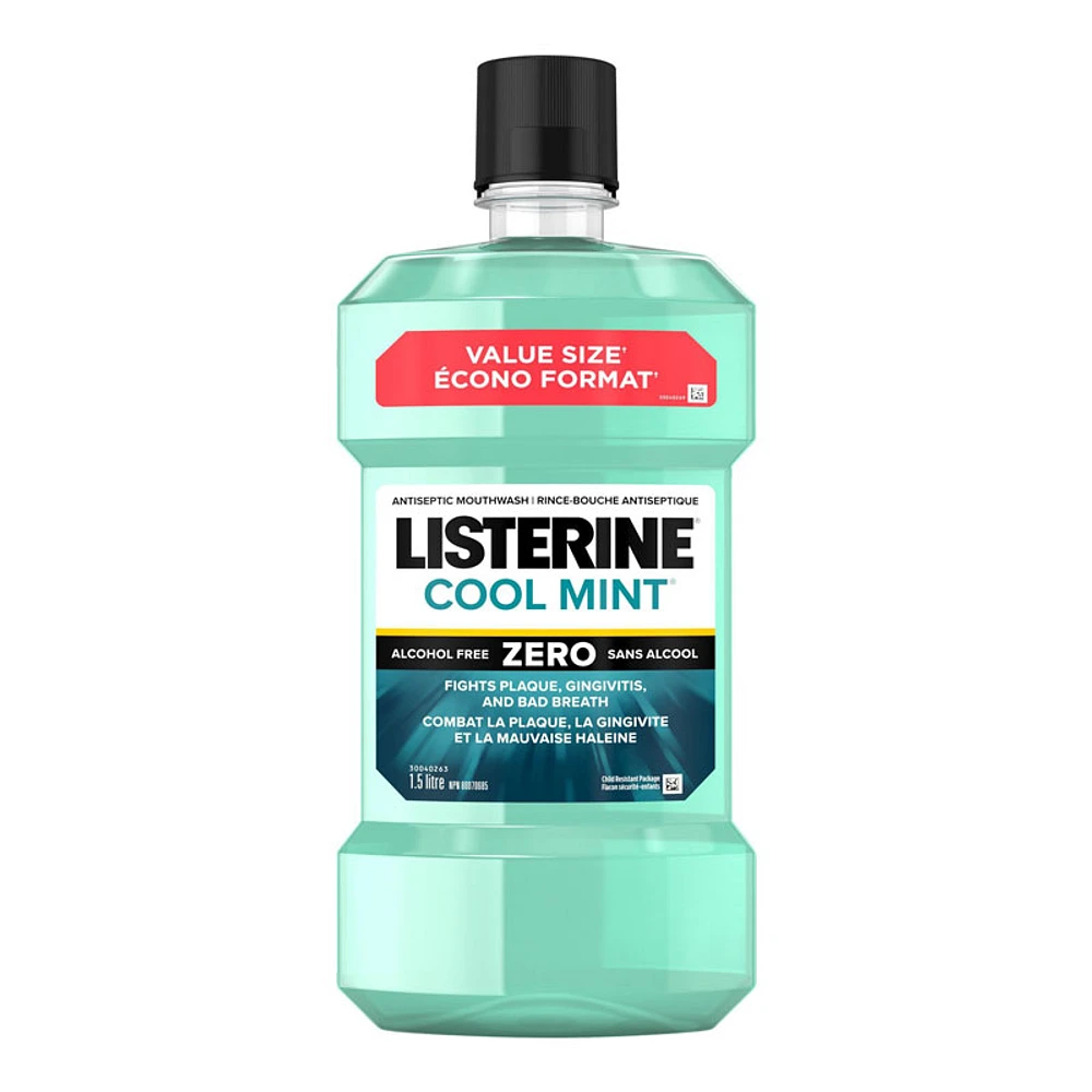 Listerine Zero Antiseptic Mouthwash - Cool Mint - 1.5L