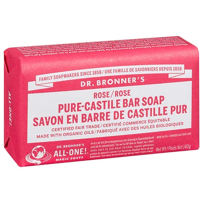 Dr. Bronner's Pure-Castile Bar Soap - Rose - 140g
